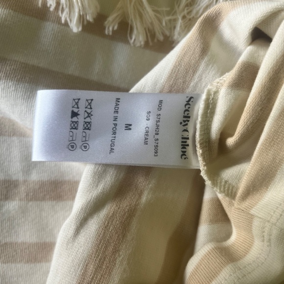 See by Chloe T shirt with crochet and fringe top - Picture 2 of 3